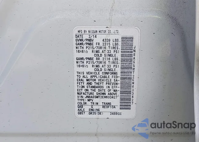 JN8AS5MT2EW603427: 43363820