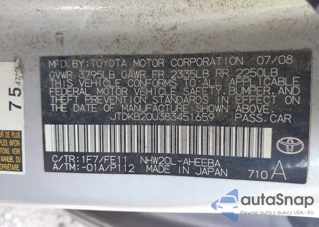 JTDKB20U383451659: 43363847