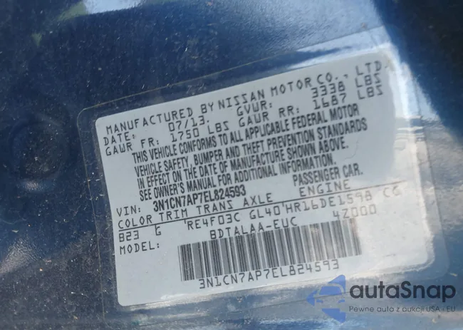 3N1CN7AP7EL824593: 43363881