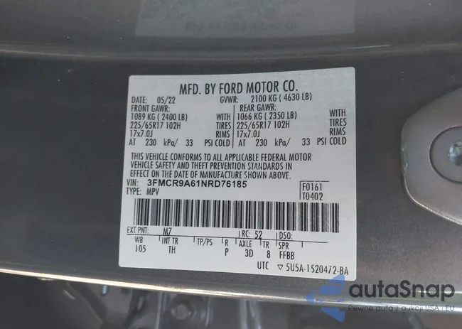 3FMCR9A61NRD76185: 43364130