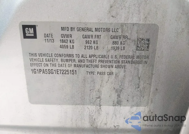 1G1PA5SG1E7225151: 43363338