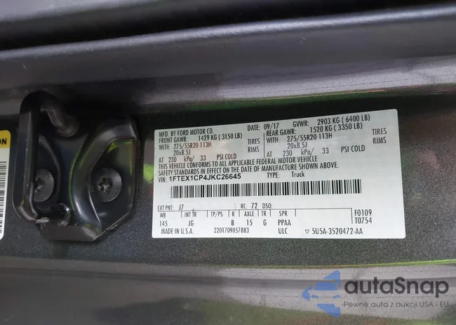 1FTEX1CP4JKC26645: 43363362