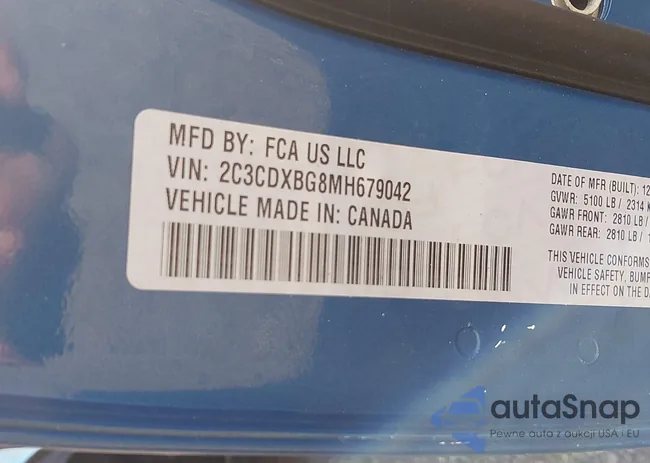 2C3CDXBG8MH679042: 43363377