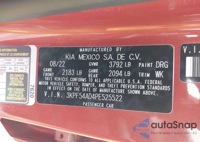 3KPF54AD4PE525522: 43363489