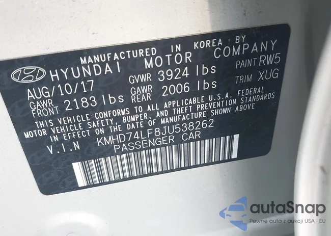 KMHD74LF8JU538262: 43363565