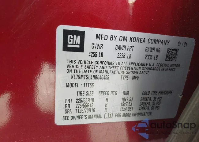 KL79MTSL4NB046458: 43363660