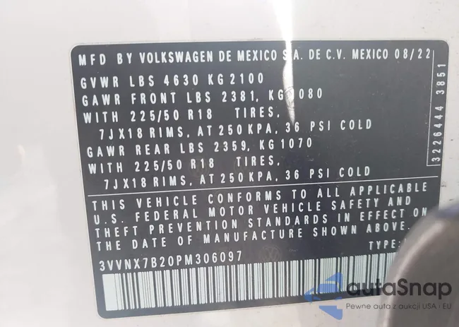 3VVNX7B20PM306097: 43364671