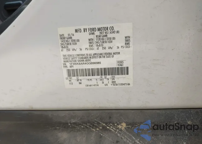 1FM5K8AR4GGB96985: 43364686