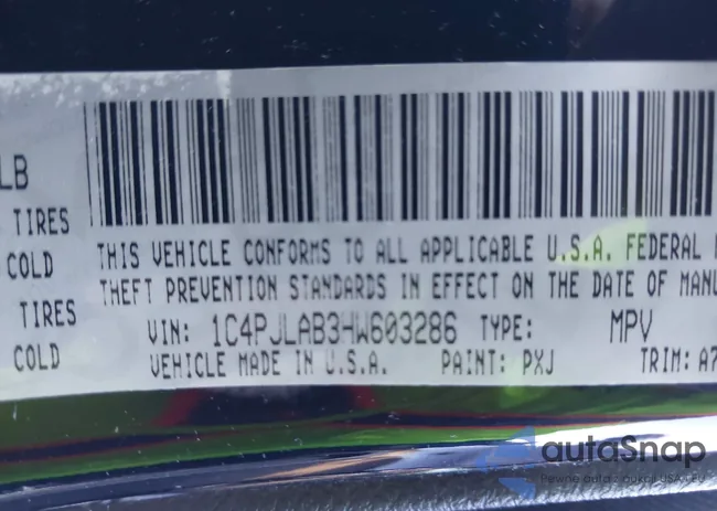 1C4PJLAB3HW603286: 43364889