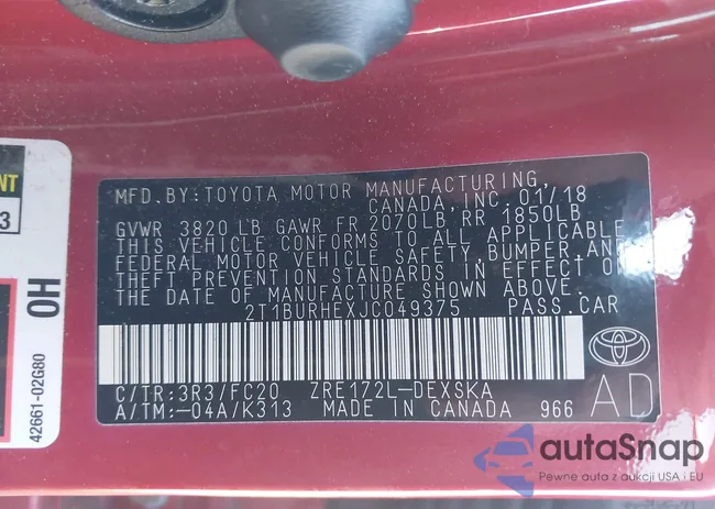 2T1BURHEXJC049375: 43364891