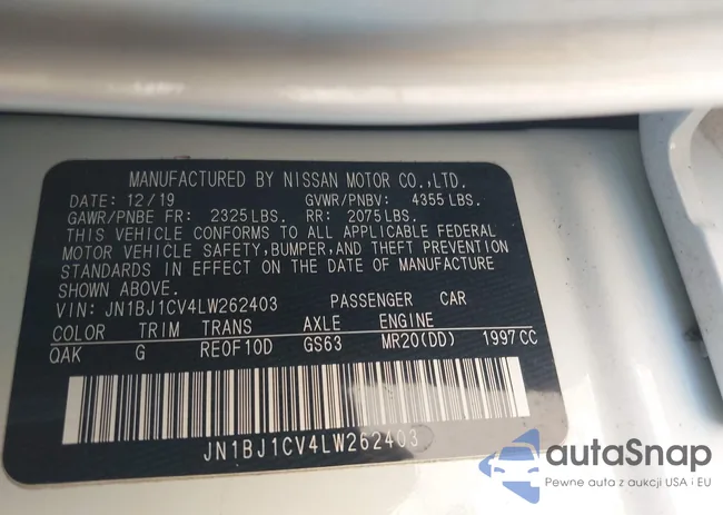 JN1BJ1CV4LW262403: 43364899