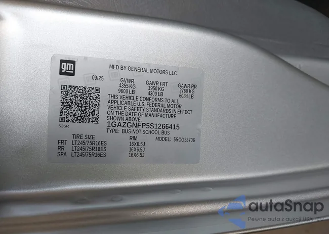 1GAZGNFP5S1266415: 43364985