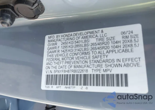 5FNYF8H87RB022618: 43364987