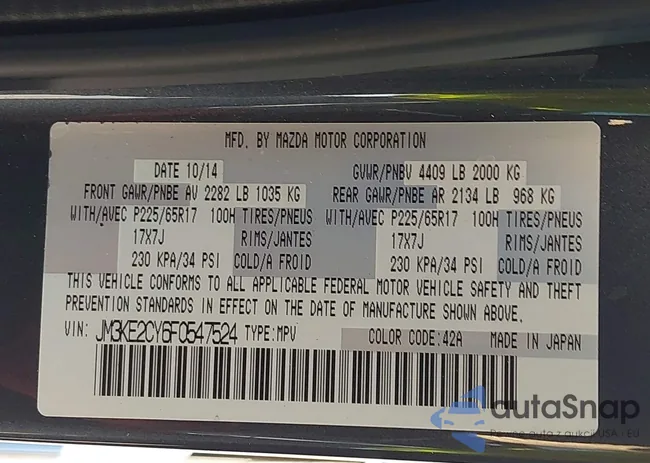 JM3KE2CY6F0547524: 43365031