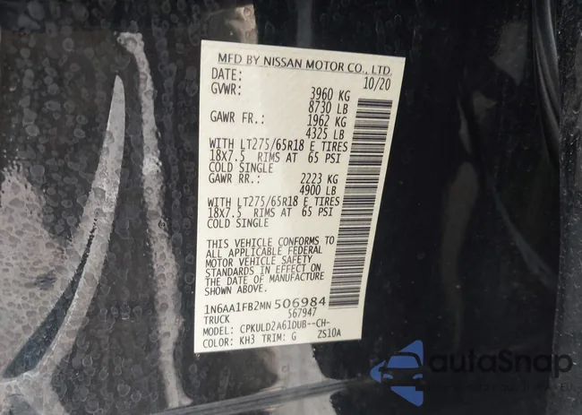 1N6AA1FB2MN506984: 43365095