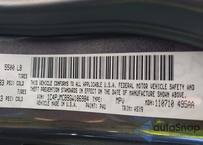 1C4PJMCB9GW186984: 43365100