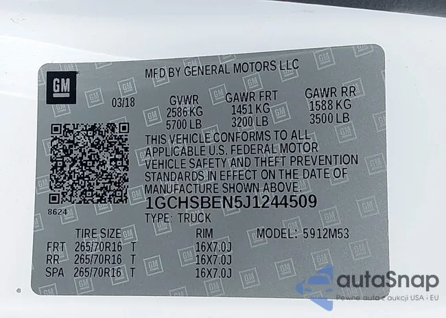 1GCHSBEN5J1244509: 43365171