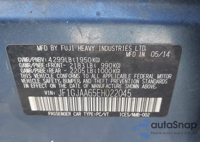JF1GJAA65EH022045: 43365195