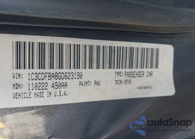 1C3CDFBA8GD623190: 43365214