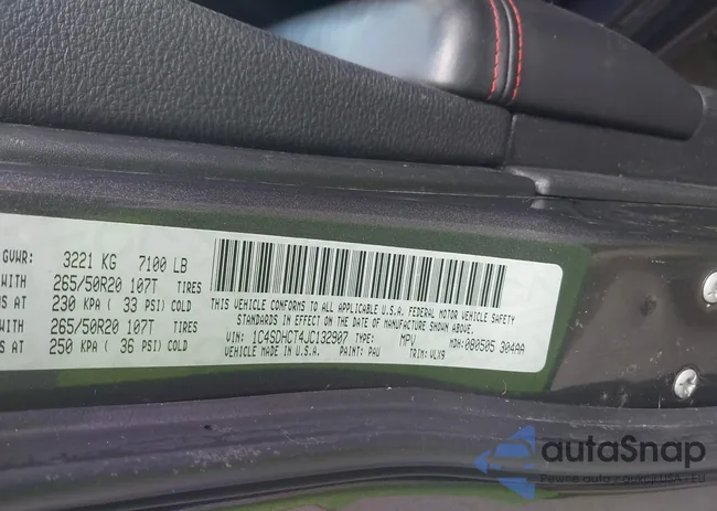 1C4SDHCT4JC132907: 43364284