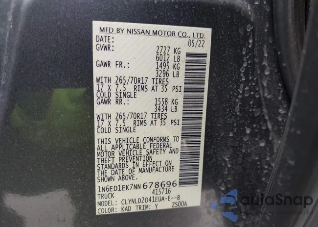 1N6ED1EK7NN678696: 43364391