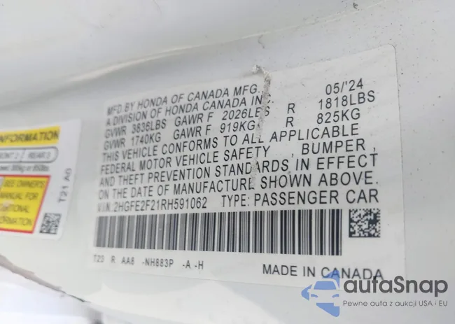 2HGFE2F21RH591062: 43364471