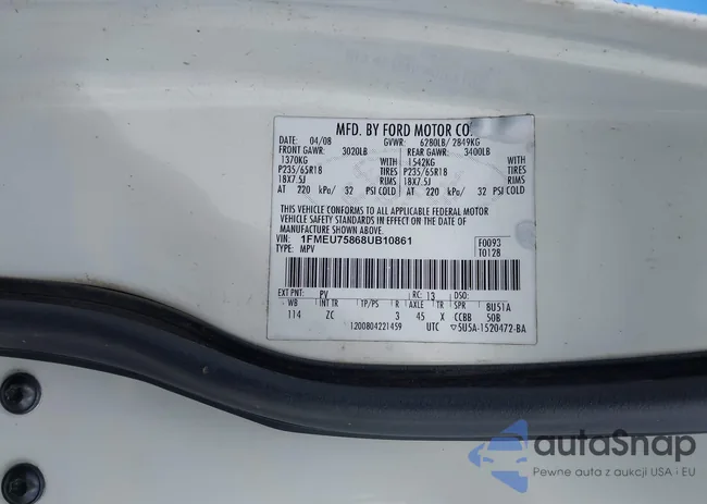 1FMEU75868UB10861: 43364496