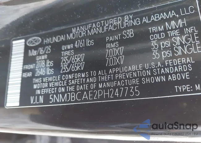 5NMJBCAE2PH247735: 43364526