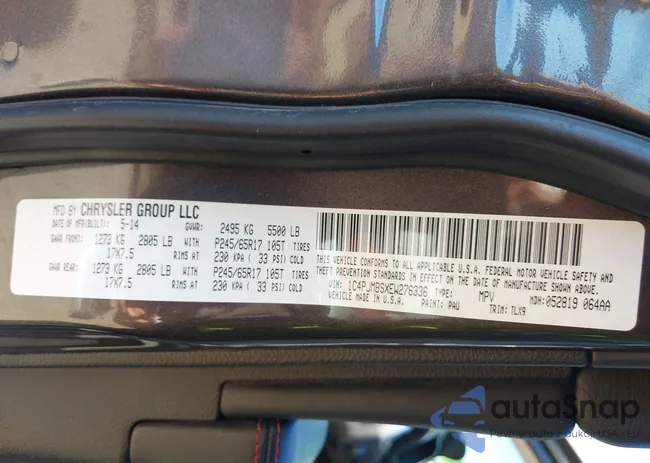 1C4PJMBSXEW276336: 43365671