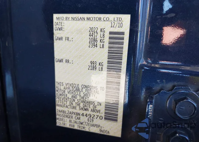 1N4BL2APXBN449270: 43365694