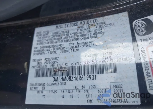 3MEHM08Z46R619931: 43365781