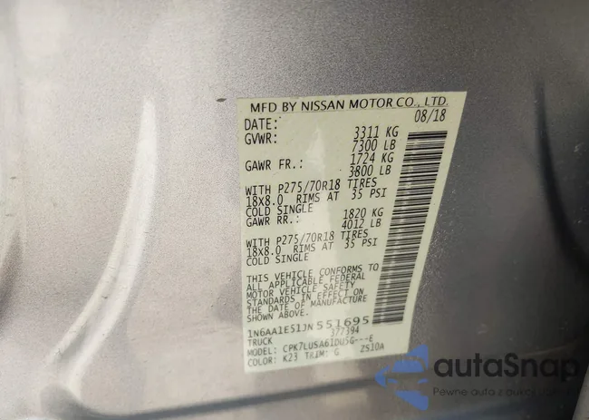 1N6AA1E51JN551695: 43365881