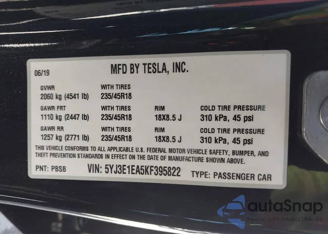 5YJ3E1EA5KF395822: 43365900