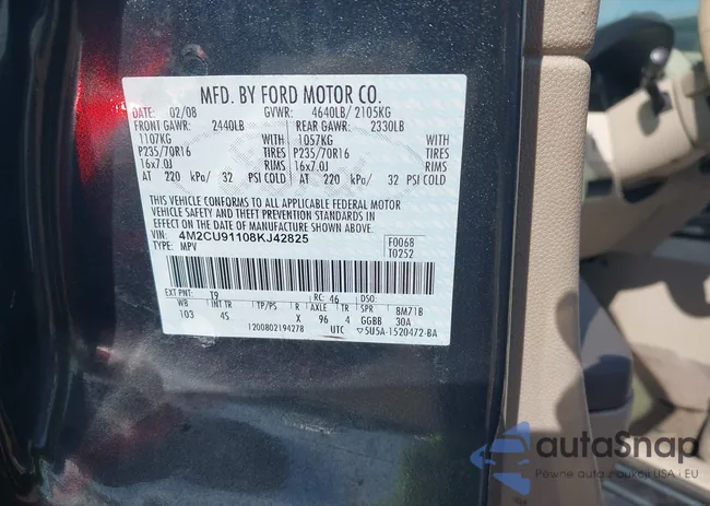 4M2CU91108KJ42825: 43366022