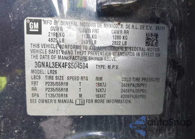 3GNAL3EK4FS504504: 43366189