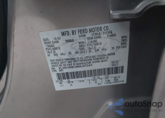 2LMDU68C98BJ07243: 43366264