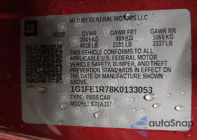 1G1FE1R78K0133053: 43365278