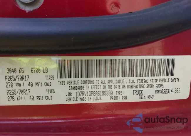 1D7RV1GP8AS199330: 43365323