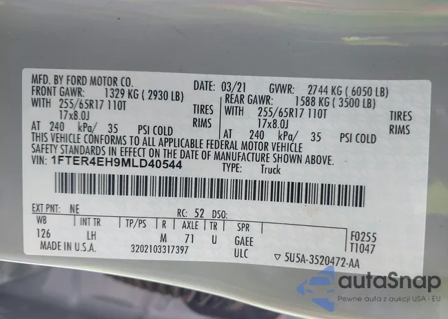 1FTER4EH9MLD40544: 43365355