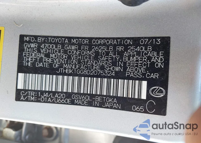 JTHBK1GG8D2075324: 43365380