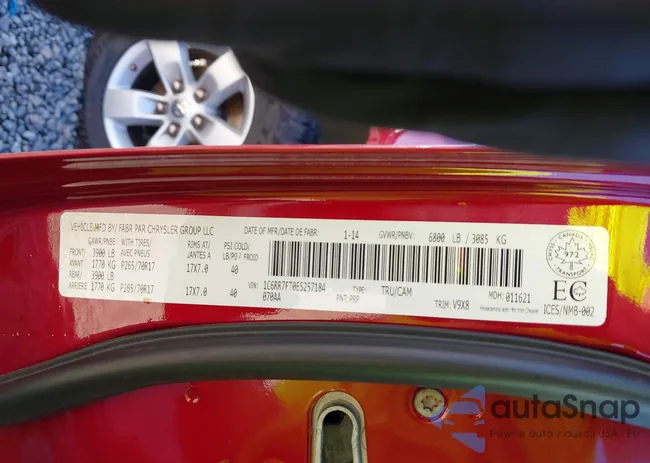 1C6RR7FT0ES257184: 43365433