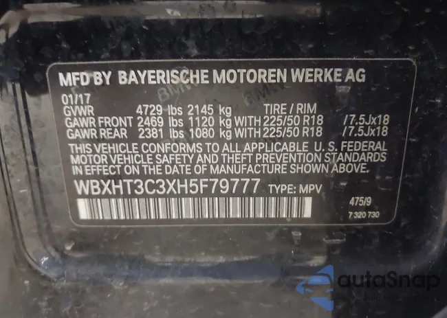 WBXHT3C3XH5F79777: 43365571