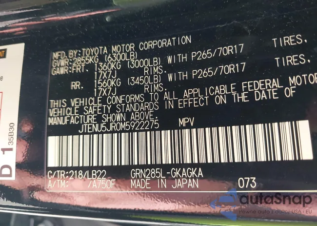 JTENU5JR0M5922275: 43365632