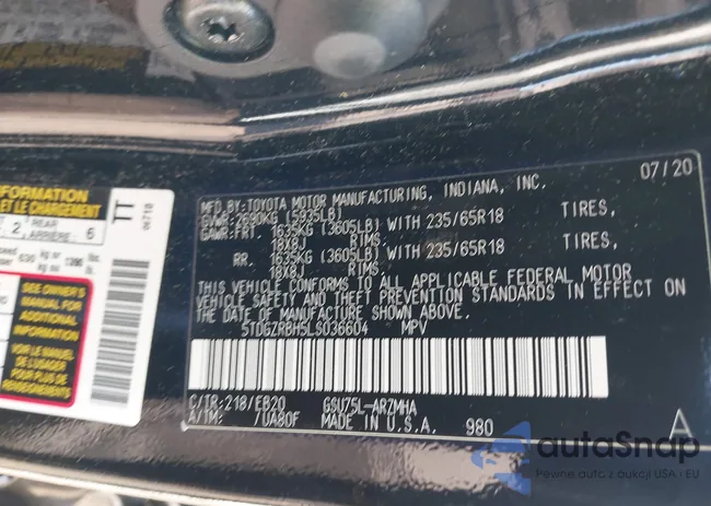 5TDGZRBH5LS036604: 43365654