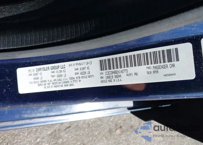 1C3CCBAB8EN142773: 43366773