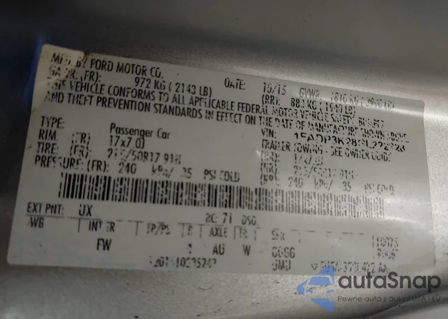 1FADP3K28GL222328: 43366809