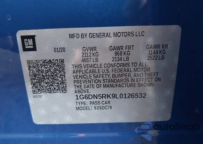 1G6DN5RK9L0126532: 43366956