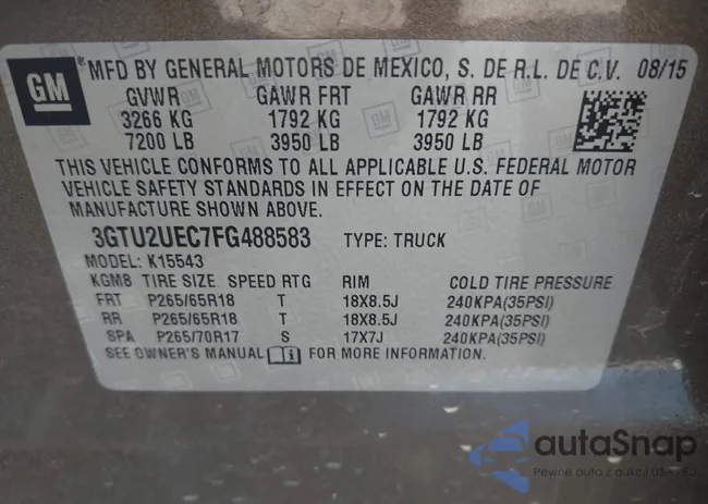 3GTU2UEC7FG488583: 43367002