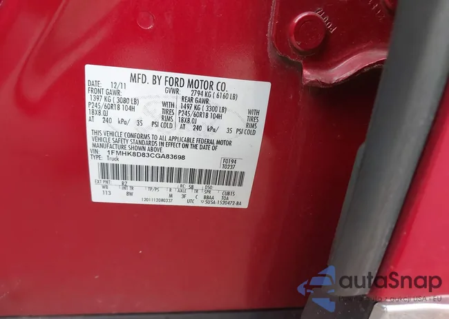 1FMHK8D83CGA83698: 43367191