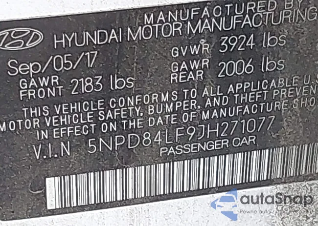 5NPD84LF9JH271077: 43367214